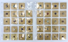 COLLECTION OF 39 ANTIQUE ENAMEL BUTTONS including EM Paris