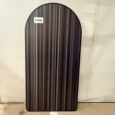 Table Top Curved 15mm Furniture Board 800 x 400 Stripewood - Black Trim - CT866