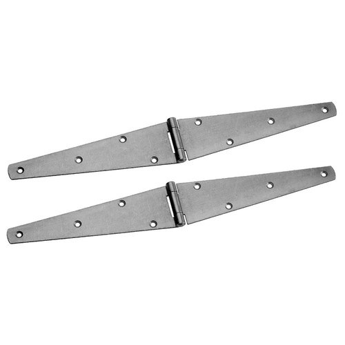 Steel strap hinge pair - steel,