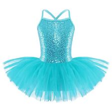 UK Girls Sequins Camisole Ballet Ballet Tutu Dress Skirts Leotard Dancewear