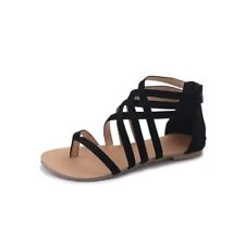 Women s Gladiator Sandals Flat Sandals Thong Cross Strappy Trendy Roman Shoes...