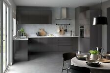 Complete Kitchen Units Graphite Gloss Handleless Clicbox Units-Soft Close