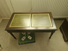 Antique Games Table With Green