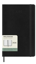 Moleskine Weekly Diary / Planner 2026 Large Black Soft Cover 13x21cm 12 Month