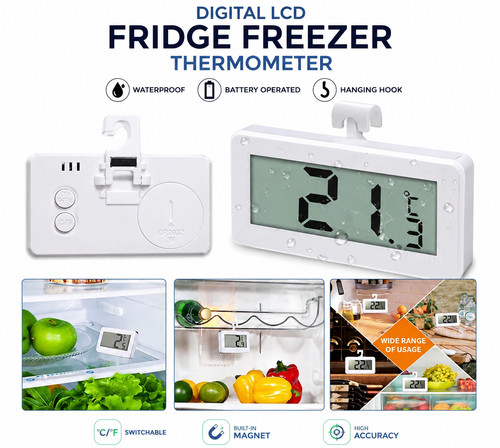 Digital lcd fridge freezer - digital,
