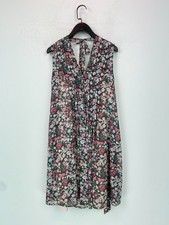 Jack Wills Multi Floral Dress Sleeveless V Neck with Slip Dress UK10