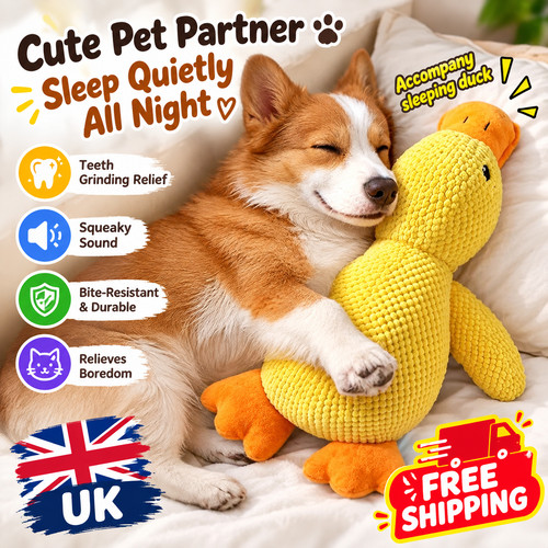 Plush duck dog toy - **plush,