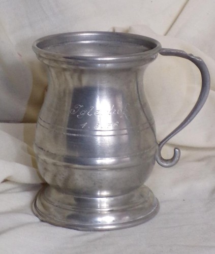 Antique german pewter tankard - antique,