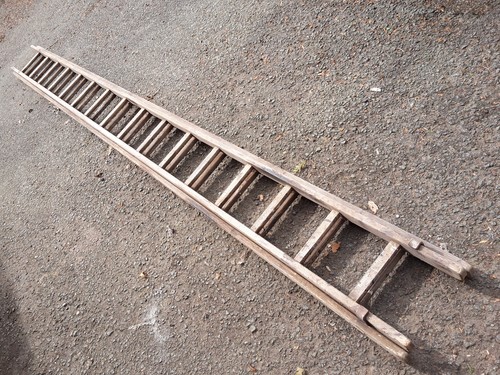 Large wood ladder 26ft 8 - ladder,
