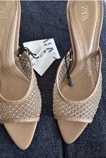 Zara RHINESTONE MESH HIGH-HEEL