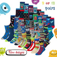 9 & 18 Pair Boys Novelty