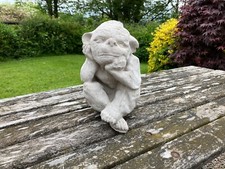 HEAVY  RUSTIC  STONE   TROLL-GOBLIN- PIXIE- ELF- GARDEN ORNAMENT 5kg 29 CMS TALL