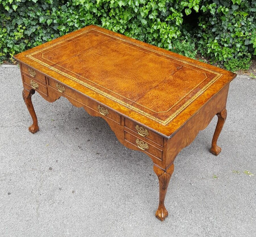 Georgian burr walnut library - georgian,