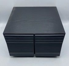 Vintage CD Storage Drawer Unit Black Ash Wood Holds 40 CDs 2 Drawers 90s