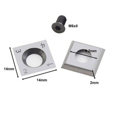 Sawing Efficiency with This Pack of Ten Carbide Inserts Dimensions at 14x14mm