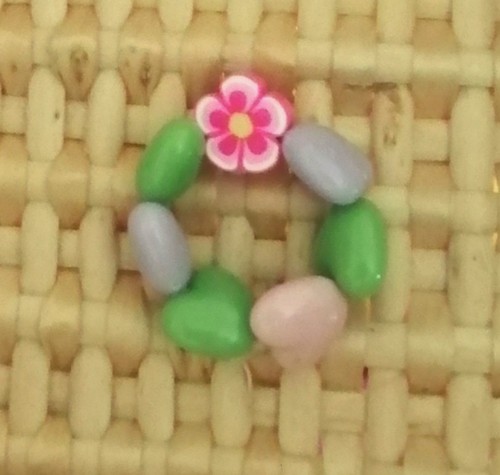 Boho hippie bead stretch ring - boho,