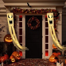1/2 X Halloween LED Light Ghost Outdoor Decor Garden Props Party Home Hanging