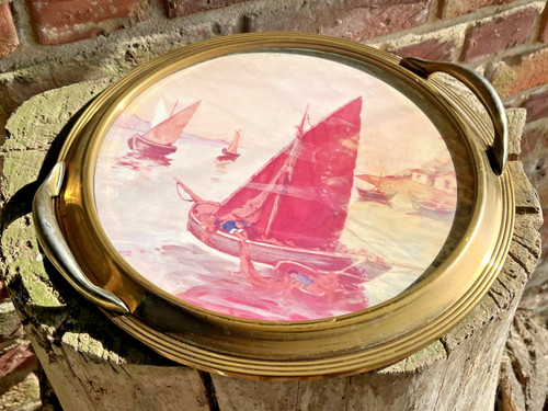French art deco drinks tray - french,