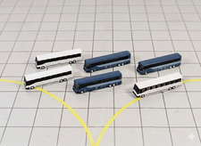 6x BUS/COACH US GREYHOUND Style Airport GSE Vehicle Models 1:400 Scale Diorama