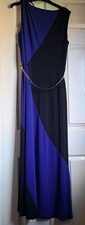 Sandra Darren black blue maxi