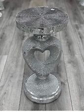 MODERN VENETIAN MIRROR GLASS SIDE TABLE  DIAMANTE STAND ROMANY ITALIAN
