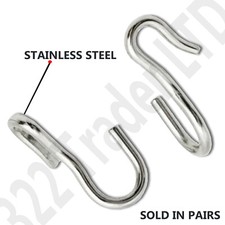 Curb Chain Hooks Double Link Stainless Steel for Equestrian Horse Bits 