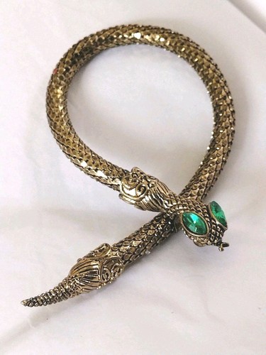 Snake serpent bracelet gold - snake,