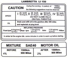 Lambretta Sticker  Running in