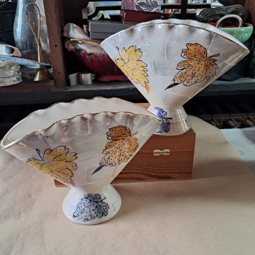 Pair vintage lustreware - pair,