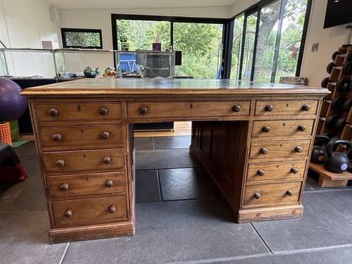 Antique partners desk with - partners',