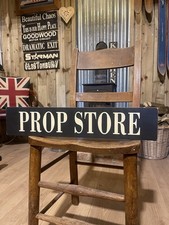 Prop store stage - stage, sign