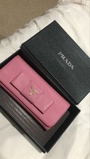 PRADA Pink Wallet / Purse Saffiano Leather with Box