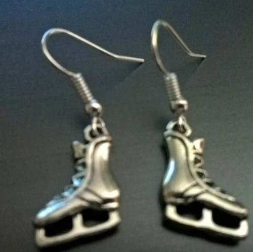 Ice skates tibetan silver - tibetan,
