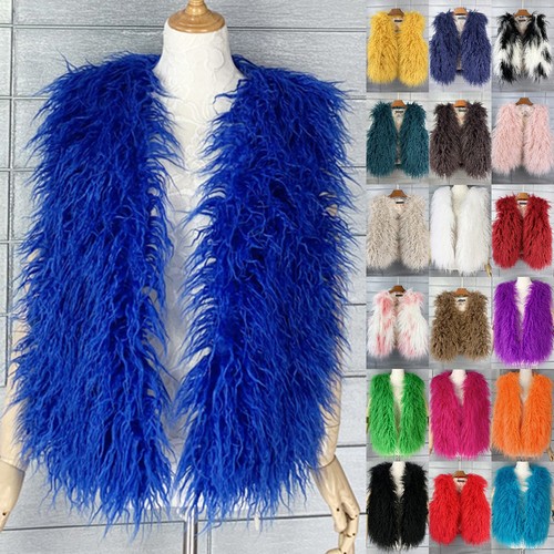 Ladies shaggy faux - faux, furs