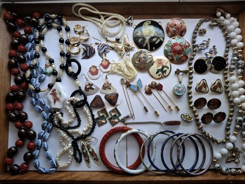 Vintage cloisonne jewelry 44 - vintage,