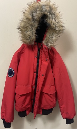 Red superdry coat - coat,