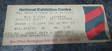 Elton John 1989 Tour NEC Arena Birmingham Ticket