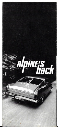 Sunbeam alpine fastback 1725 - alpine,
