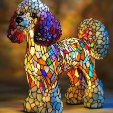 LED Dog Night Light Resin