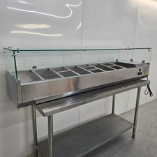 Table Top Pizza Fridge 1/3 Gastro Salad Chiller Saladette Topping Prep Polar ...