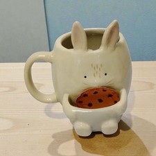 Cute bunny cookie mug ceramic - cute,