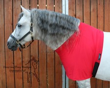 Red Lycra horse bib, Anti rub