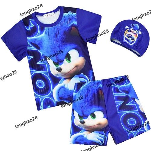 3pcs sonic swimsuit set - sonic,