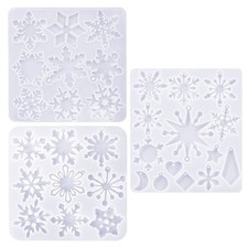 Snowflake Silicone Mould Christmas Resin Mold for DIYs Keychain Pendant Ornament