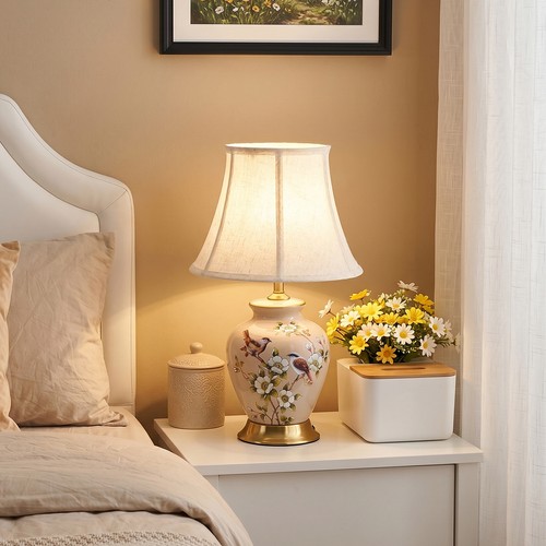 Large ceramic table lamp with - large,