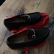 Gucci Brown Suede Silver Bit