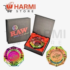 RAW Crystal Glass Ashtray - Multicolour Rainbow Edition - Gift Box | Harmi Store