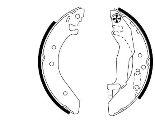 Rear brake shoe - brake, fits