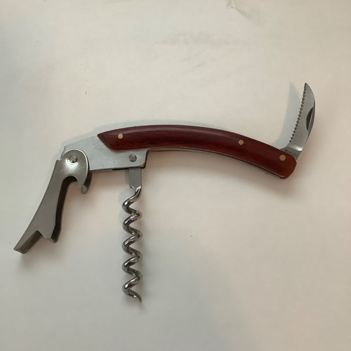 Waiters corkscrew wood handle - corkscrew,