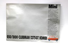Vintage Brochure MINI 850/1000